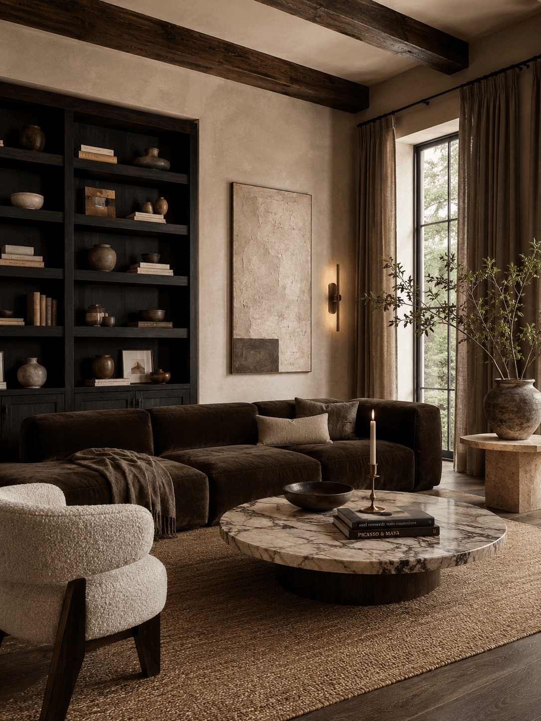 Handcrafted Artisan Manor furniture in a styled interior